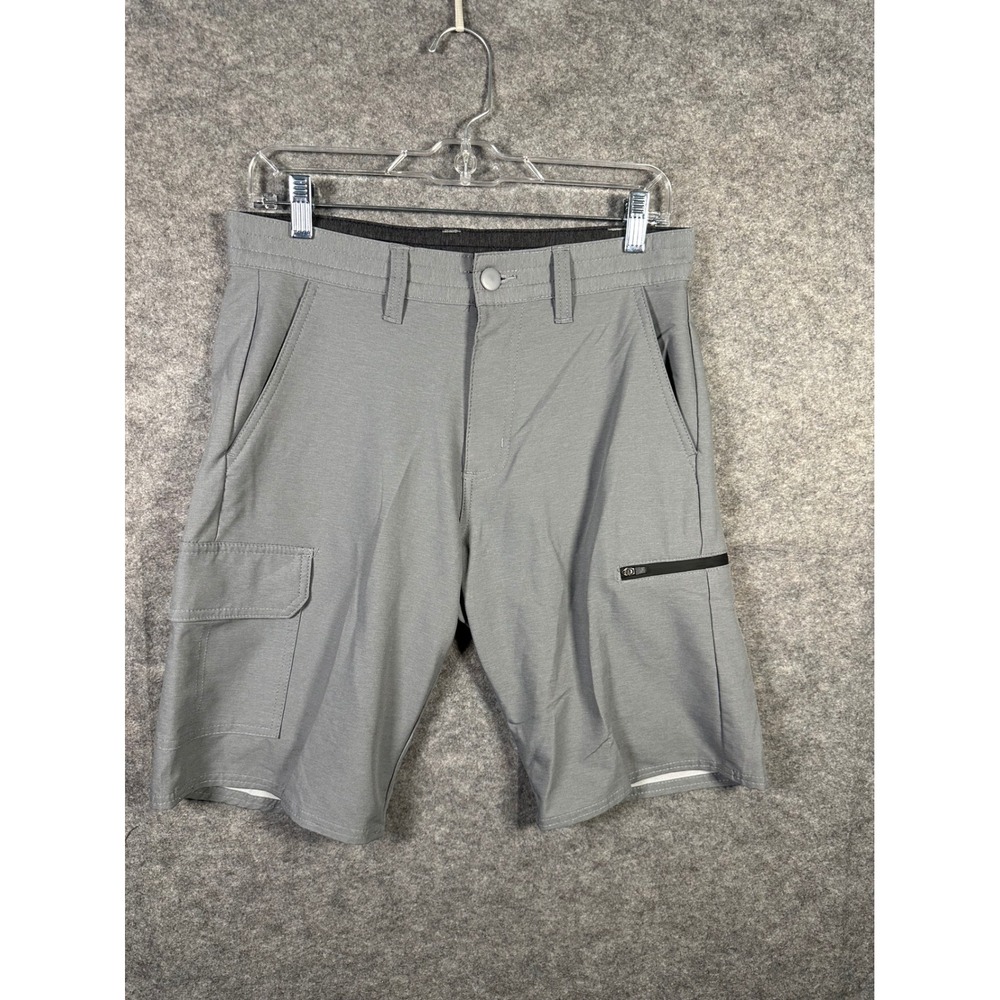 Burnside‎ Mens Gray Cargo Shorts Size 30 Casual Outdoors Utility